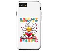 Le plus heureux quand je lis - Cute Book Reader Lover Bookworm Coque pour iPhone SE (2020) / 7 / 8