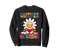 Le plus heureux quand je lis - Cute Book Reader Lover Bookworm Sweatshirt