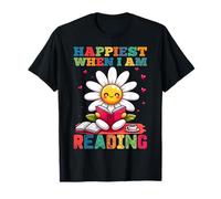 Le plus heureux quand je lis - Cute Book Reader Lover Bookworm T-Shirt