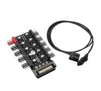 Le Plus Nouveau Moyeu De Ventilateur De Pc Sata 1-10 Séparateur De Moyeu De Ventilateur De Refroidissement 4pin Led Pwm Câble 12v Adaptateur De Vitesse D'alimentation Pour Ordinateur