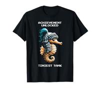 Le Plus Petit réservoir | Pixel Seahorse Achievement Design T-Shirt