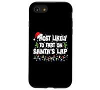 Le Plus susceptible de péter sur Les Genoux de la Famille du Père Noël Assorti à Noël Coque pour iPhone SE (2020) / 7/8