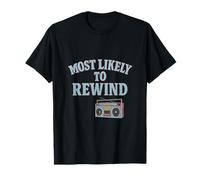 Le Plus susceptible de rembobiner rétro Boombox Nostalgia Graphic T-Shirt