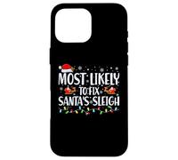 Le Plus susceptible de réparer Le traîneau du Père Noël Assorti à la Famille Coque pour iPhone 16 Pro Max