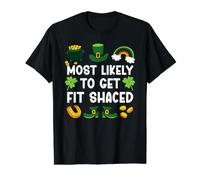 Le Plus susceptible de se Mettre en Forme Shaced Paddys Funny St Patrick Day T-Shirt Graphique avec Valeur