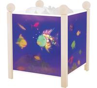 Le Poisson Arc En Ciel. Veilleuse - Lanterne Magique - Idéal Cadeau Enfant - Dessin Animé - Lumière Rassurante - Couleur Bois Blanc - Ampoule 12v 10w Inclue - Prise Elec. Eu[Vei9271240]