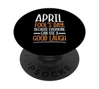 Le Poisson d'avril drôle blagues Farce Humour Farce farceur Avril 1 PopSockets PopGrip Adhésif