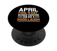Le Poisson d'avril drôle blagues Farce Humour Farce farceur Avril 1 PopSockets PopGrip Adhésif