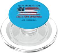 Le Poisson d'avril Tout est Bien Faites Confiance à Votre Gouvernement PopSockets PopGrip pour MagSafe