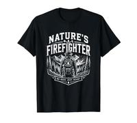 Le Pompier de Wildland Nature, héros de la Lutte Contre Les incendies de forêt T-Shirt Graphique avec Valeur, Homme, Noir, M