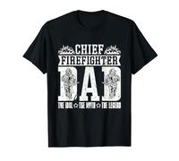 Le Pompier en Chef Papa L'idole Le Pompier Le Pompier Le Pompier T-Shirt Graphique avec Valeur