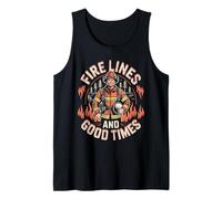 Le Pompier Fire Lines Good Times Rescue Hero Débardeur