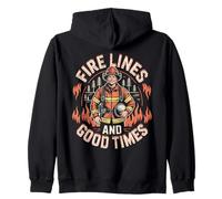 Le Pompier Fire Lines Good Times Rescue Hero Sweat à Capuche