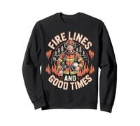 Le Pompier Fire Lines Good Times Rescue Hero Sweatshirt