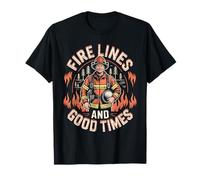 Le Pompier Fire Lines Good Times Rescue Hero T-Shirt