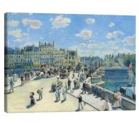 Le Pont-Neuf Tableau sur toile de Pierre-Auguste Renoir 40 x 30 cm Turquoise Impressionnisme Décoration murale