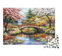 Le Pont Spring Garden 1000 Pièce Carton Extra Épais Puzzle Premium Amants De Famille Formation De Concentration Joyeux Cadeau Le 70x50cm/1000pcs