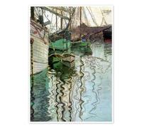 Le Port de Trieste Poster de Egon Schiele 70 x 90 cm Tableaux Décoration murale