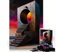 Le Portail Mystique Puzzle de 1000 pièces pour Adolescents Jeu d'entraînement cérébral Atelier d'évasion et de réflexion Cadeau attentionné 38x26cm