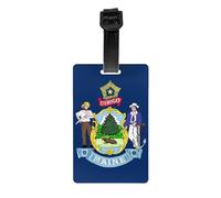 Le porte-étiquette de bagage drapeau du Maine State protège l'intimité et est un must have pour les voyages et est durable