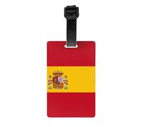 Le porte-étiquette de bagage drapeau espagnol protège l'intimité et est un must have pour les voyages et est durable
