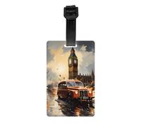 Le porte-étiquette de bagage London Color Taxi protège l'intimité et est un must have pour les voyages et est durable