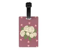Le porte-étiquette de bagage rose d'amour blanc protège l'intimité et est un must have pour les voyages et est durable