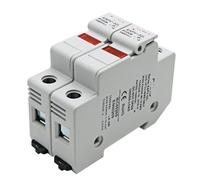 Le porte-fusible photovoltaïque solaire sur rail Din EAPV-32L-1/2/3/4P avec voyant lumineux convient à la chaîne de fusibles photovoltaïques 10 * 38mm(32A,EAPV-32L-2P)