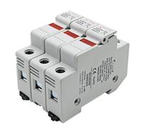 Le porte-fusible photovoltaïque solaire sur rail Din EAPV-32L-1/2/3/4P avec voyant lumineux convient à la chaîne de fusibles photovoltaïques 10 * 38mm(10A,EAPV-32L-3P)
