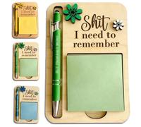 Le Porte-notes Adhésif « ce Que Je Dois Me Rappeler » - Cadeau Humoristique Pour Votre Collègue Distrait (et Vous-même), Organiseur De Bureau Amusant Et Distributeur Mémos(Green*1)