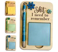 Le Porte-notes Adhésif « ce Que Je Dois Me Rappeler » - Cadeau Humoristique Pour Votre Collègue Distrait (et Vous-même), Organiseur De Bureau Amusant Et Distributeur Mémos(Blue*1)