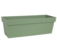 LE POT CITOYEN-Jardinière toscane Poetic botanic avec plateau clipsé coloris vert en plastique recyclé 10 L - 50 x 18 x 16,7 cm