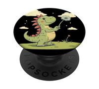Le pouvoir des souhaits avec ce dinosaure et pissenlit PopSockets PopGrip Adhésif