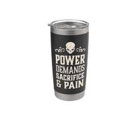 Le pouvoir du crâne maléfique exige du sacrifice et de la douleur Hell Demon Chaos Gobelet isotherme en acier inoxydable double paroi