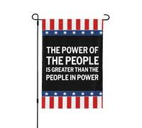 Le pouvoir du peuple est plus grand que celui des personnes au pouvoir - Drapeau de jardin double face 30 x 45 cm