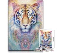 Le Pouvoir du Tigre - Puzzle de 1000 pièces - Jeu d'apprentissage pour développer sa dextérité pour des Moments de Joie - Dimensions:38x26cm
