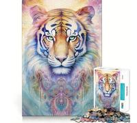 Le Pouvoir du Tigre Puzzle de 1000 pièces pour Adultes Jeu de réflexion apaisant et divertissant Cadeau d'anniversaire de qualité supérieure 38x26cm