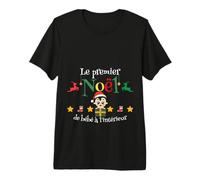 Le Premier Noel De Bébé À L’Interieur Future Maman Papa T-Shirt Haut de Gamme