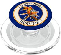 Le Premier politicien honnête est Un Poisson Rouge coiffé d'un Chapeau en Aluminium PopSockets PopGrip pour MagSafe