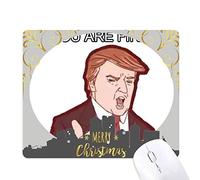 le président américain caricature de l'amérique la nuit de noël, tapis de souris en caoutchouc