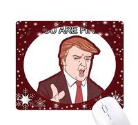 le président américain caricature de l'amérique tapis de souris en hiver flocon de neige