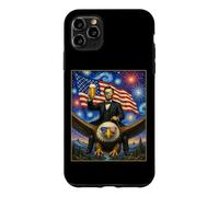 Le président américain Lincoln on Eagle Drinking Beer & USA Flag Coque pour iPhone 11 Pro Max
