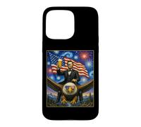 Le président américain Lincoln on Eagle Drinking Beer & USA Flag Coque pour iPhone 15 Pro Max