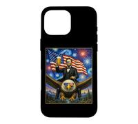 Le président américain Lincoln on Eagle Drinking Beer & USA Flag Coque pour iPhone 16 Pro Max