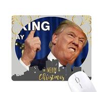 le président américain trump drôle fxxking la nuit de noël, tapis de souris en caoutchouc