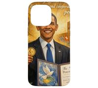 Le président Barack Obama lauréat du Prix Nobel des Droits de l'homme Coque pour iPhone 14 Pro Max