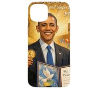 Le président Barack Obama lauréat du Prix Nobel des Droits de l'homme Coque pour iPhone 15 Plus