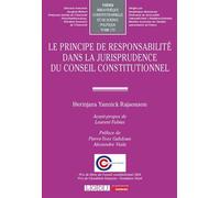 Le principe de responsabilité dans la jurisprudence du Conseil constitutionnel - Herinjara Yannick Rajaonson - Lgdj - broché - Etude