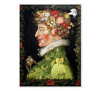 Le Printemps, 1573 Poster de Giuseppe Arcimboldo 13 x 18 cm Vert Tableaux Décoration murale