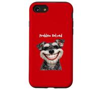 Le problème résolu Dit Que Le Chien Schnauzer avec Un énorme Sourire et de Grandes Dents Coque pour iPhone SE (2020) / 7/8